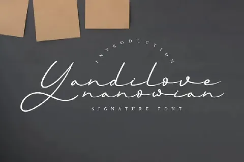 Yandilove Signature font