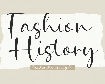 Fashion History font