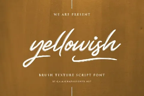 Yellowish Hand Brush Script font