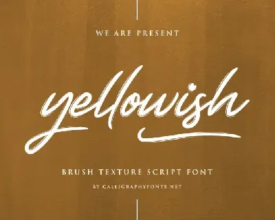 Yellowish Hand Brush Script font