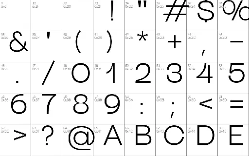 Monoglyphic font