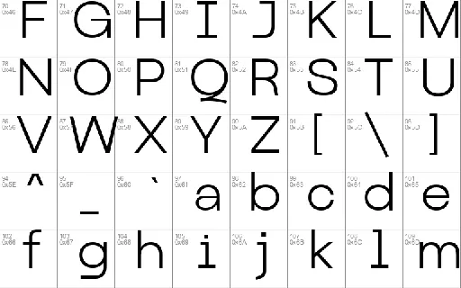 Monoglyphic font