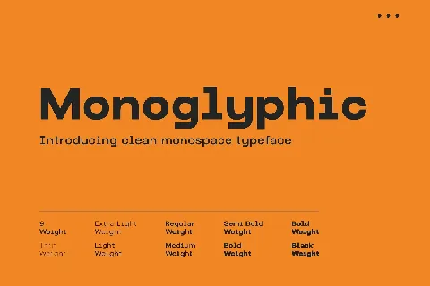 Monoglyphic font