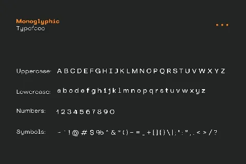 Monoglyphic font