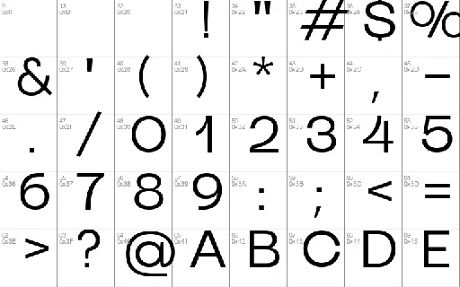 Monoglyphic font