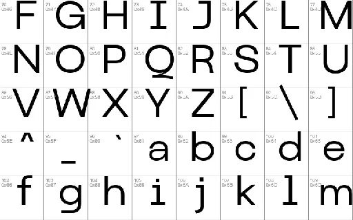 Monoglyphic font