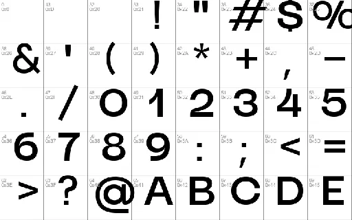 Monoglyphic font