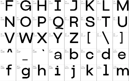 Monoglyphic font