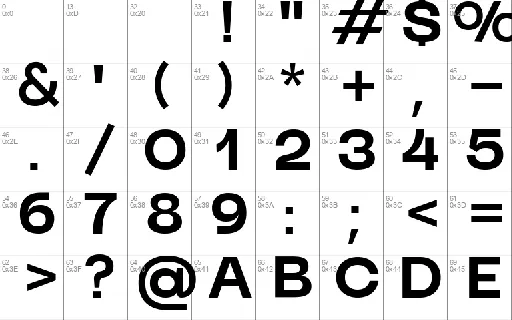 Monoglyphic font