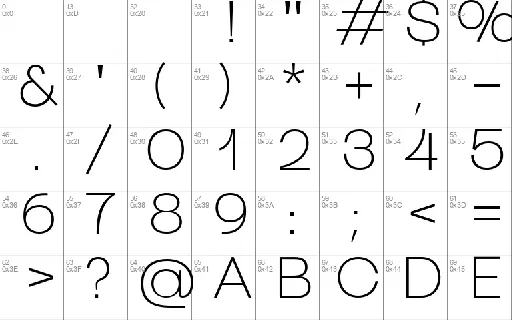 Monoglyphic font