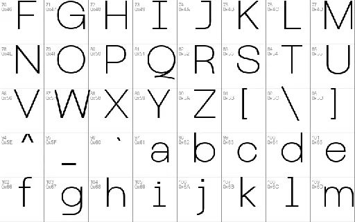 Monoglyphic font