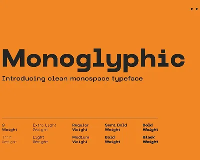 Monoglyphic font