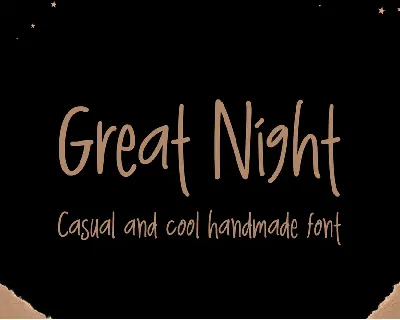 Great Night - Personal Use font