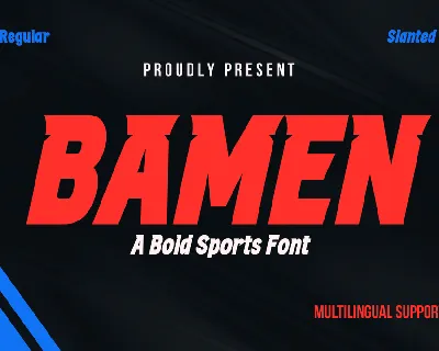 BAMEN trial font