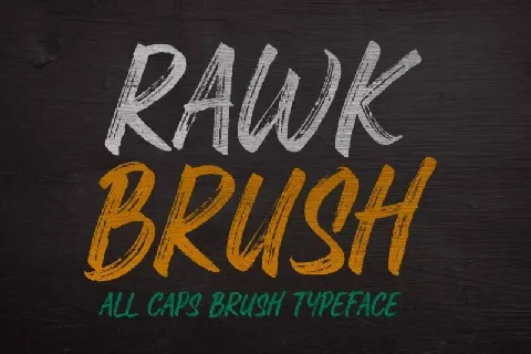 Rawk Brush font