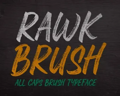 Rawk Brush font