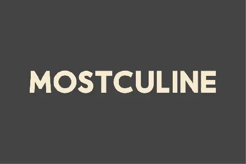 Mostculine font