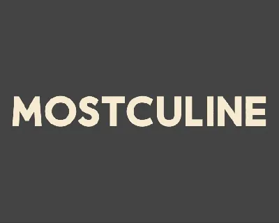 Mostculine font