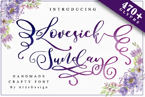 Lovesick Sunday font