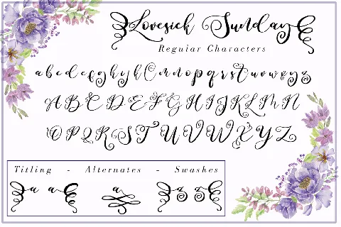 Lovesick Sunday font