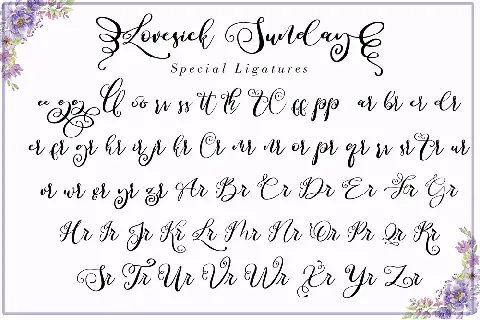 Lovesick Sunday font