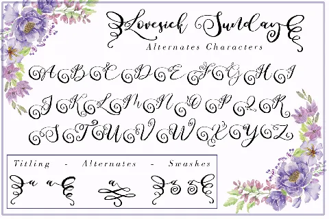 Lovesick Sunday font