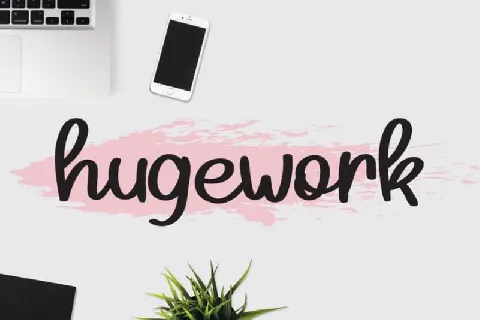 Hugework Bold Handwritten font