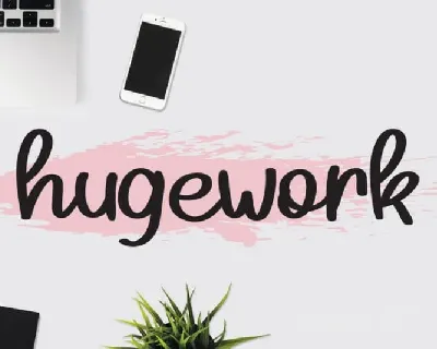 Hugework Bold Handwritten font