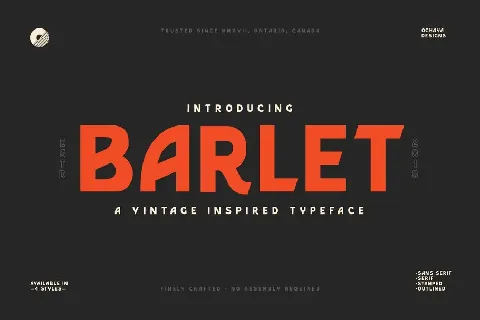 Barlet Typeface font