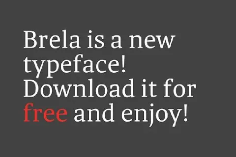 Brela Typeface Free font