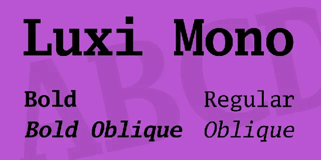 Luxi Mono font