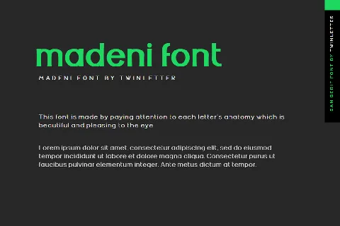 Madeni font