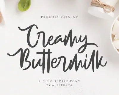 Creamy Buttermilk font