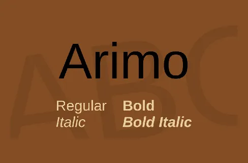 Arimo font