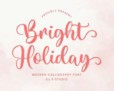 Bright Holiday font