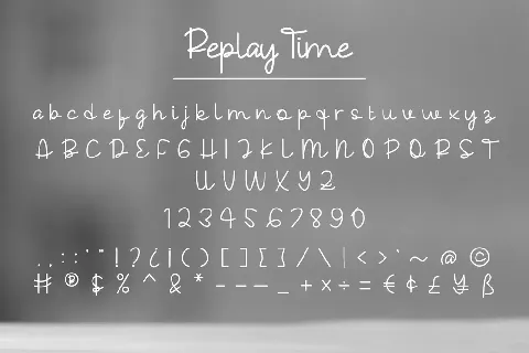 Replay Time font