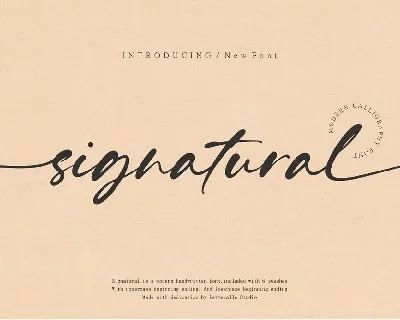 Signatural font
