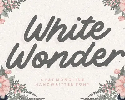 White Wonder Monoline Handwritten font