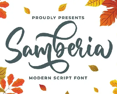 Samberia Calligraphy Script font