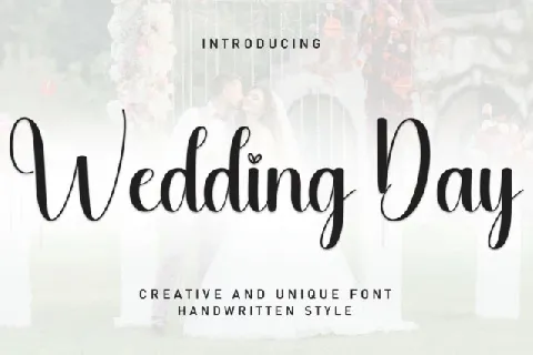 Wedding Day Script Typeface font