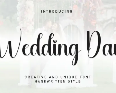 Wedding Day Script Typeface font