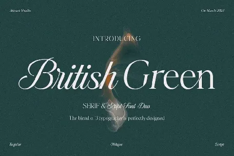 British Green font