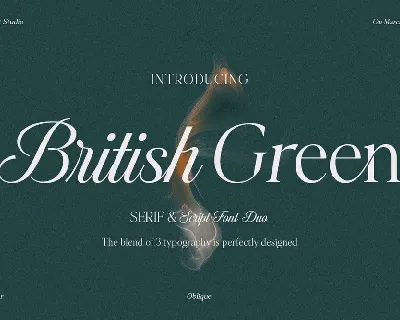 British Green font