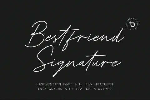 Bestfriend Signature font