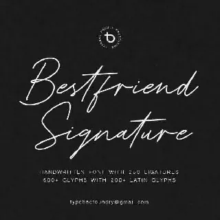 Bestfriend Signature font