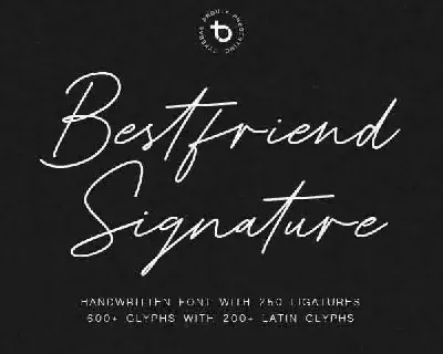 Bestfriend Signature font