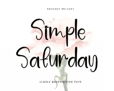 Simple Saturday font