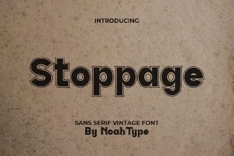 Stoppage font