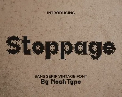 Stoppage font