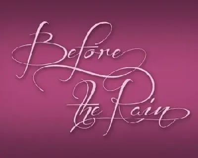 Before The Rain font